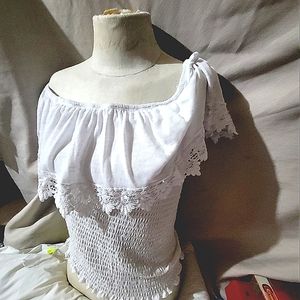 Off shoulder babydoll shirt